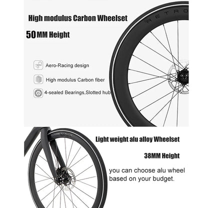 TWITTER New CYCLONE RS-24S Shift+105 Derailleur Carbon Road Bike 4-Pistons Oil Disc Brake Racing Bicycle 700*28C for Men Women