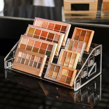 Transparent Ladder Display Rack, Hand Account Tape and Sticker Storage Rack, Cosmetics, Perfume, Nail Polish Storage Box