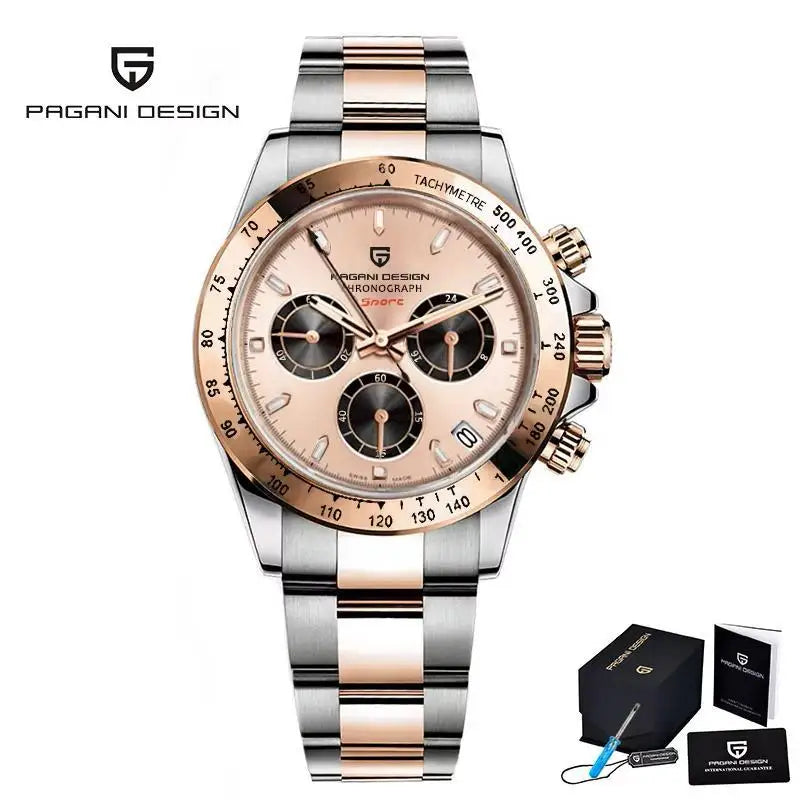 2026 New PAGANI DESIGN Brand Luxury Quartz Watch Sapphire Waterproof Luminous Men Watch Japan VK63 Movt All Steel Chronograph