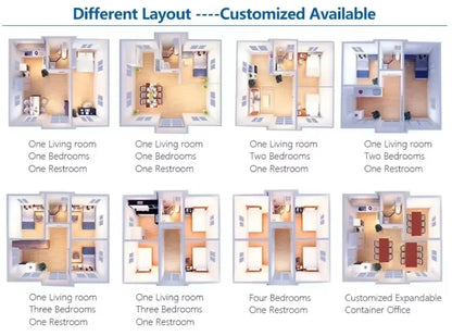 Prefab Container House 20ft 40ft 30ft Folding Expandable Container House Prefabricated Solar Power Farm House Durable