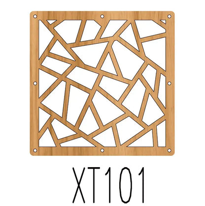 10pcs Room Hanging Screen Partition Guest Room Divider Panel wooden color Living Room Office Simple Chinese Hollowing Screen