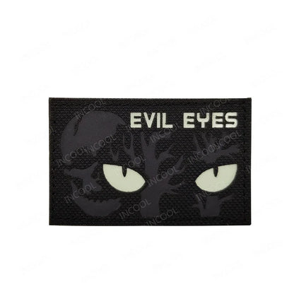 Cat Eyes Glow In Dark Patches Infrared IR Reflective Rubber Appliqued For Hats Helmet Uniform Backpack