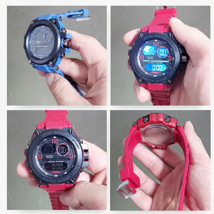 MAYZHISU Top Luxury Electronic Watch for Man Outdoor Men's Sports Watches Stopwatch Waterproof Calendar Kids Digital Clock Gift