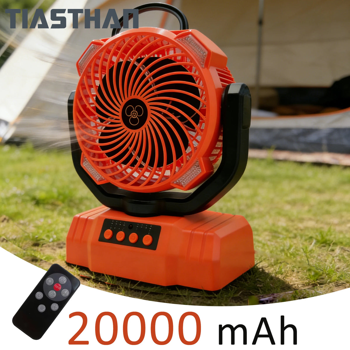 Multifunctional Outdoor Camping Fan 6L Water Tank Spray , Lighting, Hook, Cool Mist Spray, Remote Control, for Hot Summer Nights
