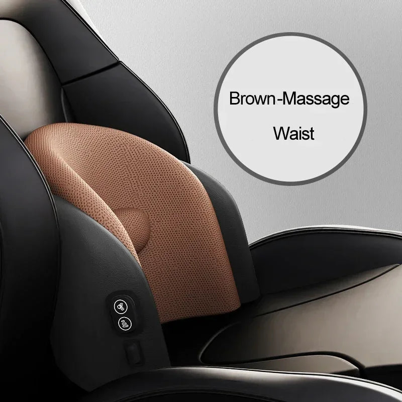 NEW Car Neck Cushion Lumbar Support Electric Men Massage Neck Car Neck Pillow Outdoor Car Accessories Home Car Massage Seat