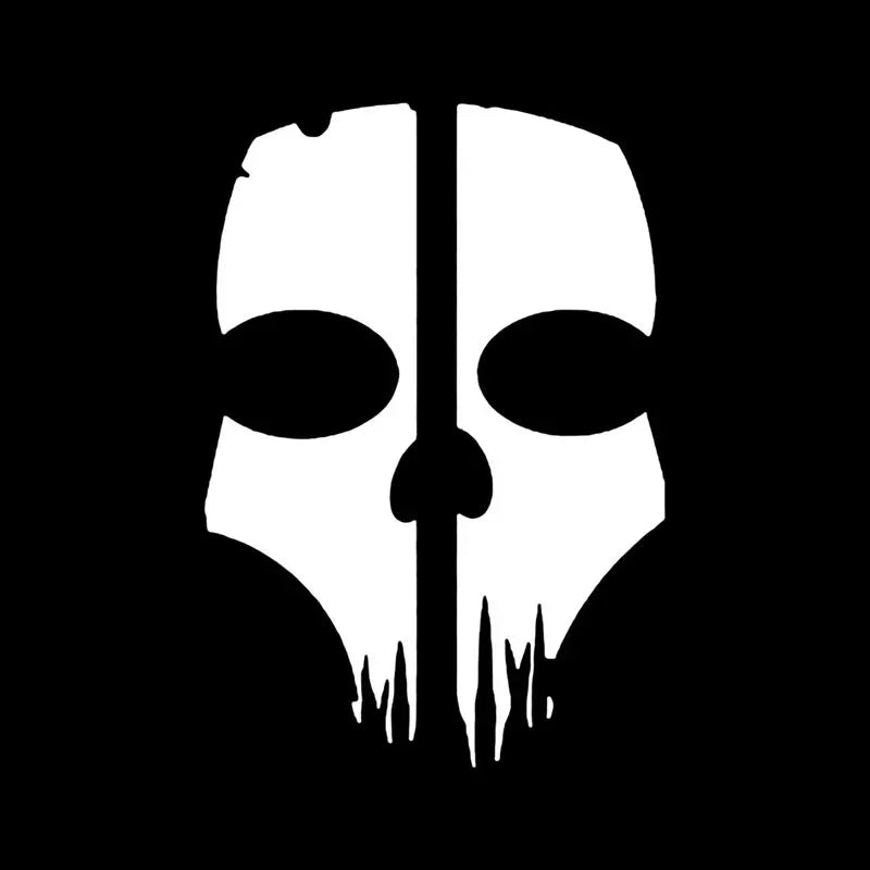 Call of Duty Ghost Head Skull Silhouette Car Sticker Waterproof Sunscreen Die Cut Window Trunk & Motorcycle Decal for Car Stylin