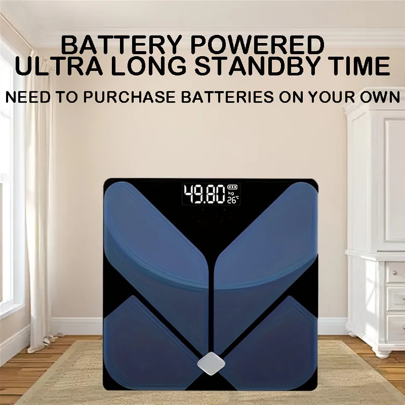 400lb High Precision Digital Bathroom Scale | Backlit LCD w/Smart Temp Display | Battery Operated | Home/Bathroom/Dorm Use