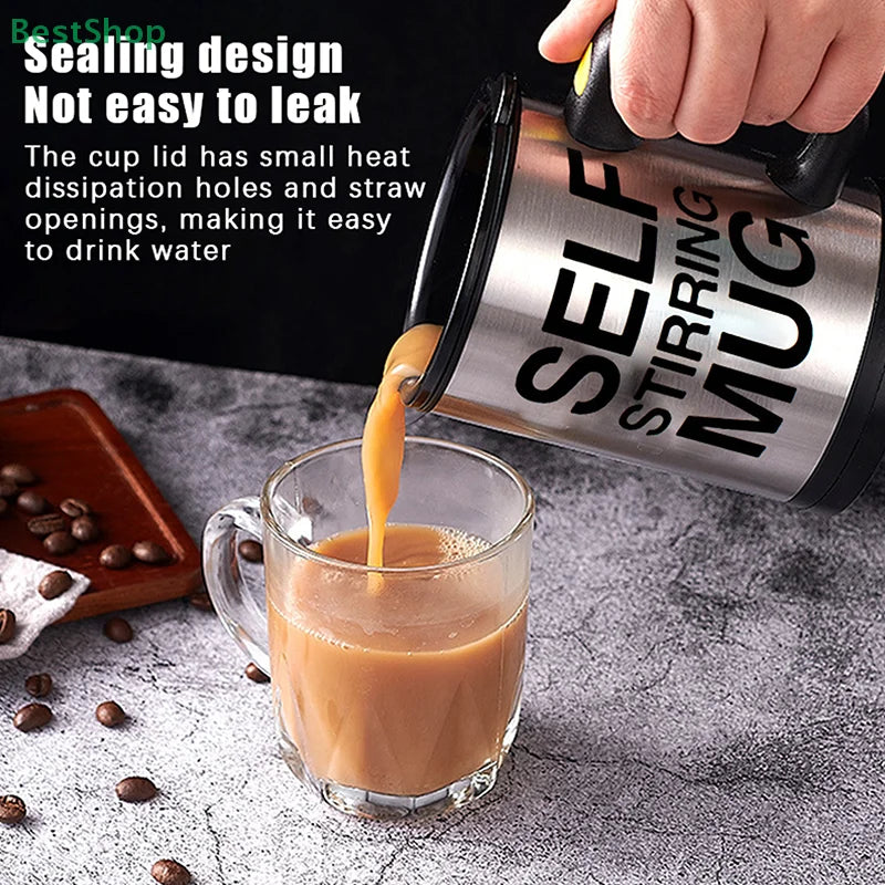 ★★★Stainless Steel Electric Mixing Cup Automatic Self Stirring Mug 400ml, Coffee Milk Drink Mug Blender