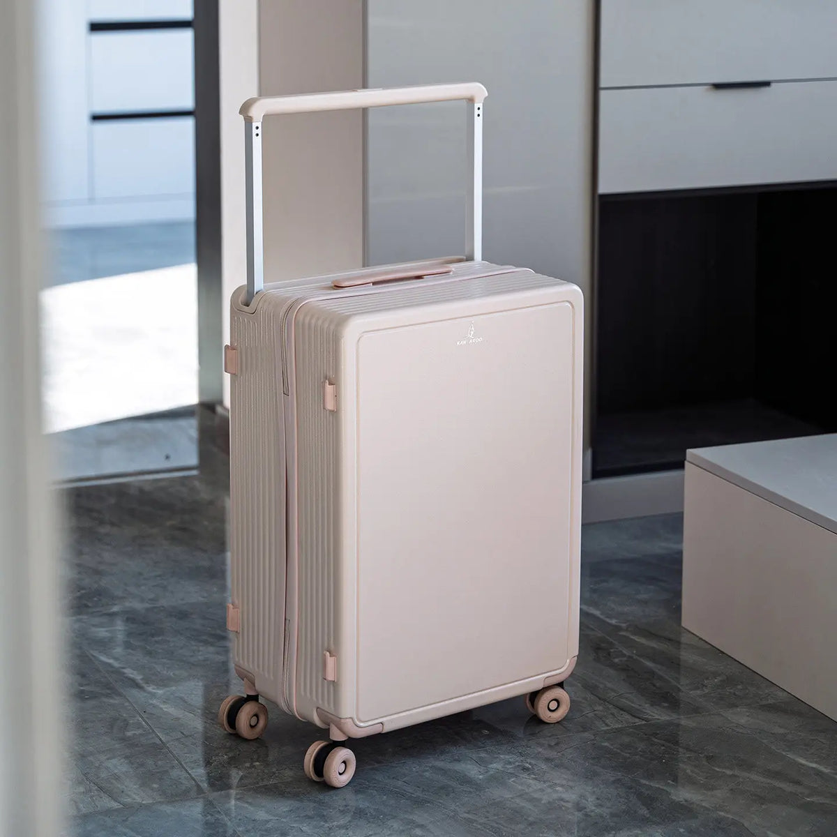KLQDZMS Suitcase Women's Zipper Boarding Box Men's Aluminum Frame Trolley Case 20"24"26"28 Inch Large Capacity Travel Luggage