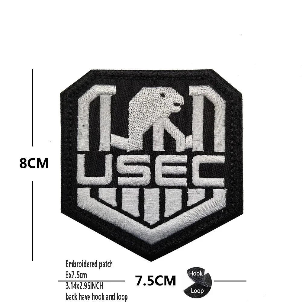 PVC Rubber Patch USEC Team Badge BEAR Magic Armband IR Reflective Tactical Morale Backpack Hook and Loop Patches for Clothing