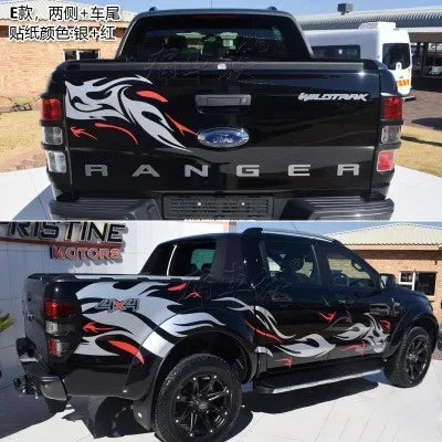 Car Stickers Both Sides Car Head Tail Decals Vinyl KK Decoration Auto Car-styling Accessories For Ford RANGER Raptor F150 Pickup