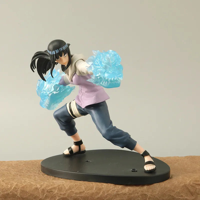 16cm Naruto Anime Figure Rock Lee Hyuuga Hinata Roubu Double Lion Fist Fighting Action Figure Collection Model Doll Toys Hobbie