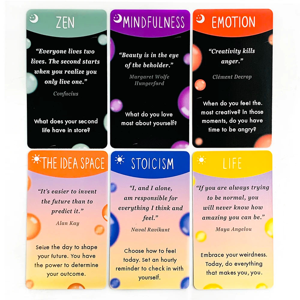 New Oracle Cards 100 Mindful Prompts For Self Care Stress Relief Cards A Pleasant Night Of Games The Best Gift-giving