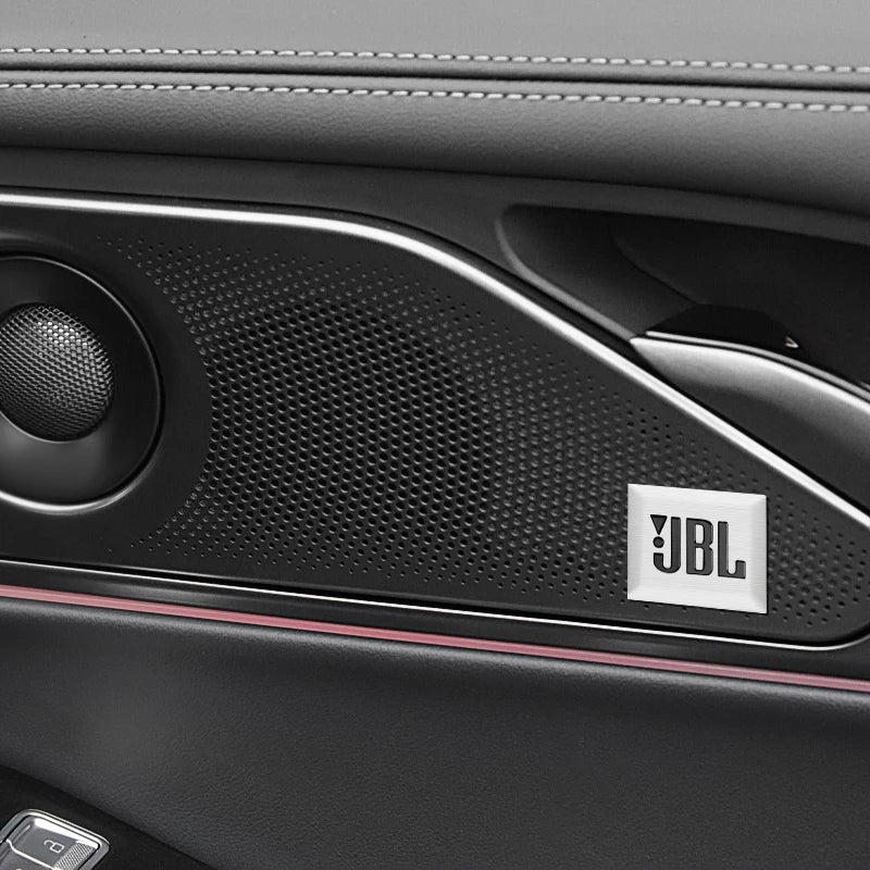 10Pcs 3D Aluminum JBL Car Audio Badge Sticker Car Hi-Fi Speaker Audio Emblem Stickers Auto Logo Decal Accessories for BMW KIA