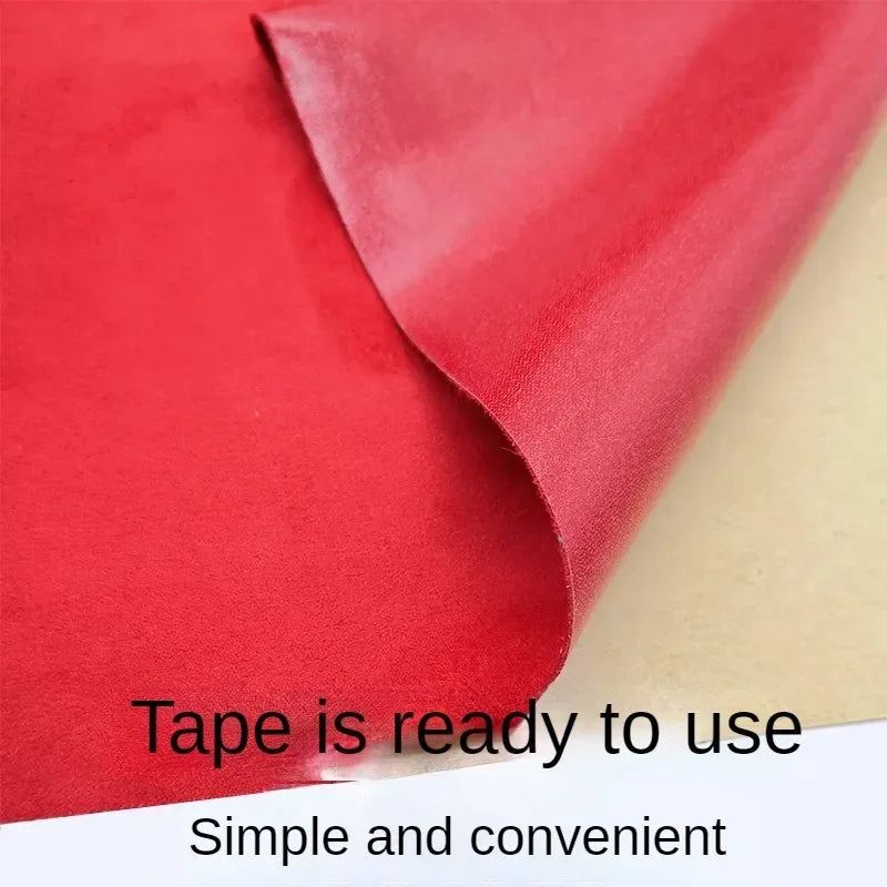 Self-adhesive Suede Fabric Thickened Elastic By Half A Meter for Car Decoration Gift Box Package Diy Sewing Cloth Wearable Black