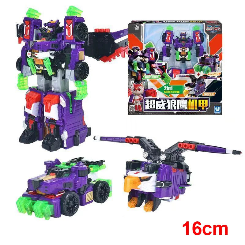 MiniForce 6 in 1 V Rangers VOLT LEGEND KING V Transformation Robot Bot Model Mini Force Deformation Combiner Action Figure Toys
