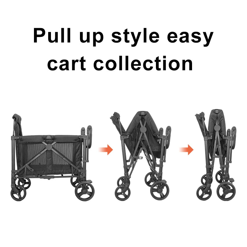 STLFMultifunctional with Detachable Canopy 4 Wheeled Dog and Cat Large Pet Stroller