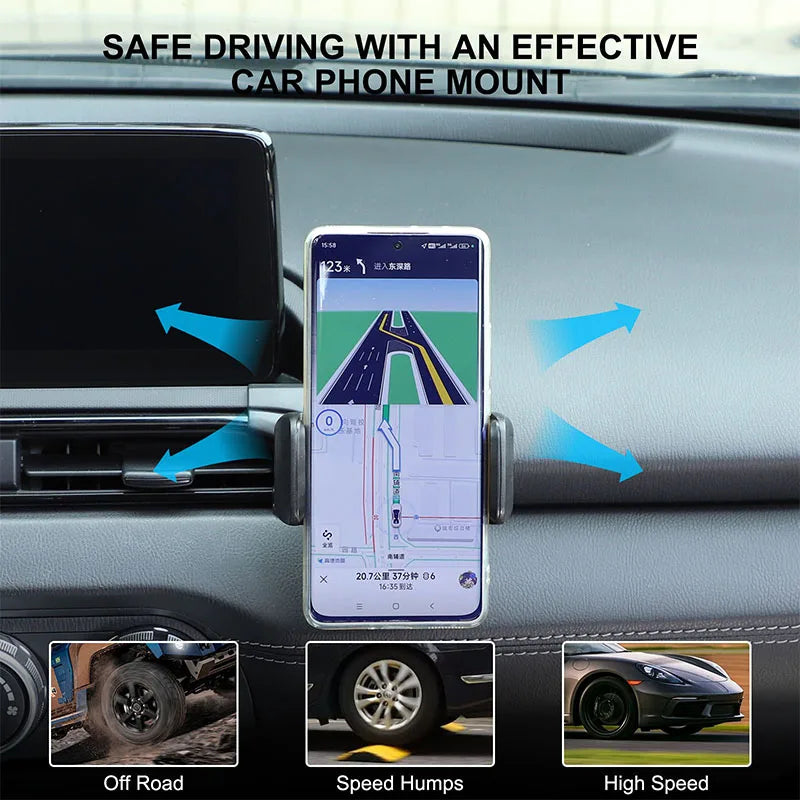 For Mazda MX5 MX-5 ND 2016-2024 ABS central control air outlet right mobile phone holder GPS navigation holder car accessories