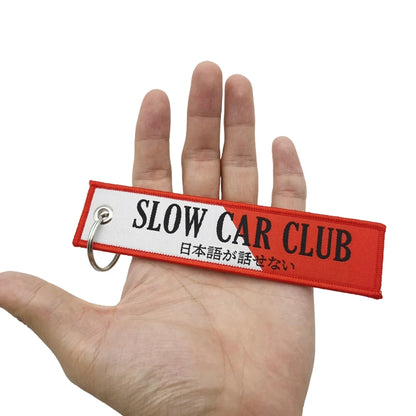 Car Motorcycle Keychain Japan JDM Style Embroidery Keyrings For Women Men Key Ring Key Strap Tow Holder Gift Pendant Accessories