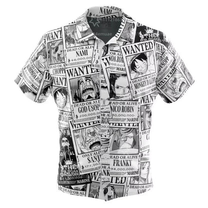2026 Doflamingo Pattern One Piece Button Up Hawaiian Shirt Sports Dry Quickly Men's Shirt Children's Clothing Tee Top Y2k Woman