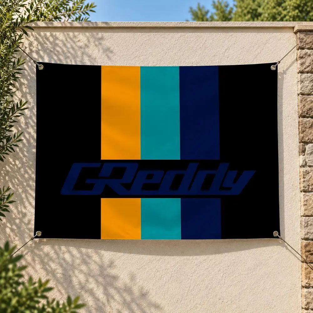 GReddy JDM Turbo Street Racing Flags Personalized Banner Flag Room Dorm Camping Picnic Garage Bar Outdoor Wall Decor