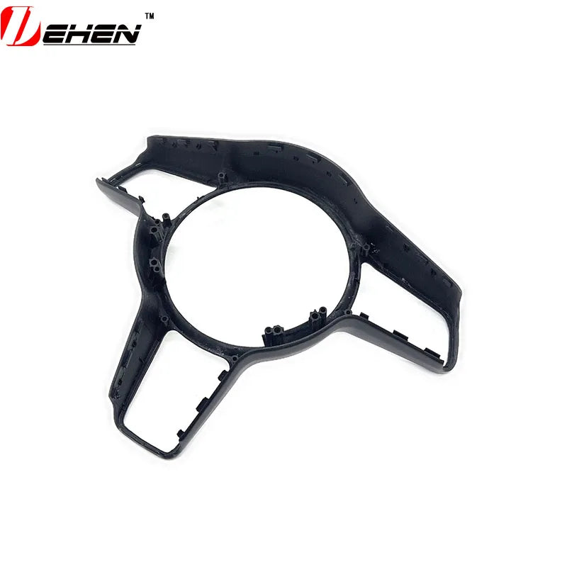 For Porsche Macan Cayenne Panamera 718 918 911 Car Interior Steering Wheel Cover Trim Accessories Carbon Fiber Texture