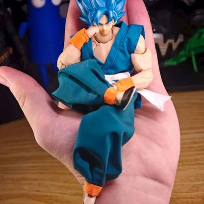 In Stock Shf 1/12 Scale Toys Goku Daoist Robe Orange Blue Uniforms Dragon Ball Series Figures Training Suit Goku Clothes Model