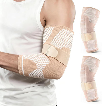 1/2Pcs Elbow Support Brace with Gel Pad for Women & Men Elbow Compression Sleeves for Golfer, Arthritis, Tendonitis Pain Relief