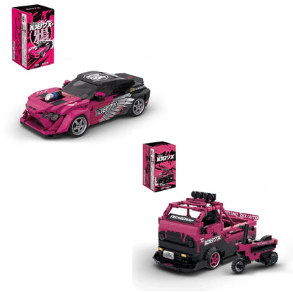 Technical MOC 1087X Drift Vehicle Building Blocks City Champion Racing Sports Car Model Collect Toy Christmas Gift for Kid Adult