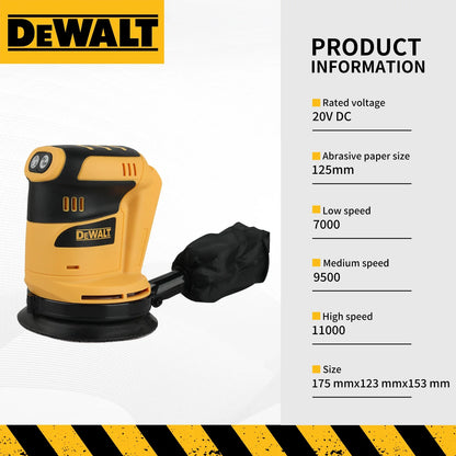 DEWATE DCW207 sander Lithium 18V Cordless Rechargeable Disc Random Orbital Sander Woodworking Sanding Putty Polishing ﻿