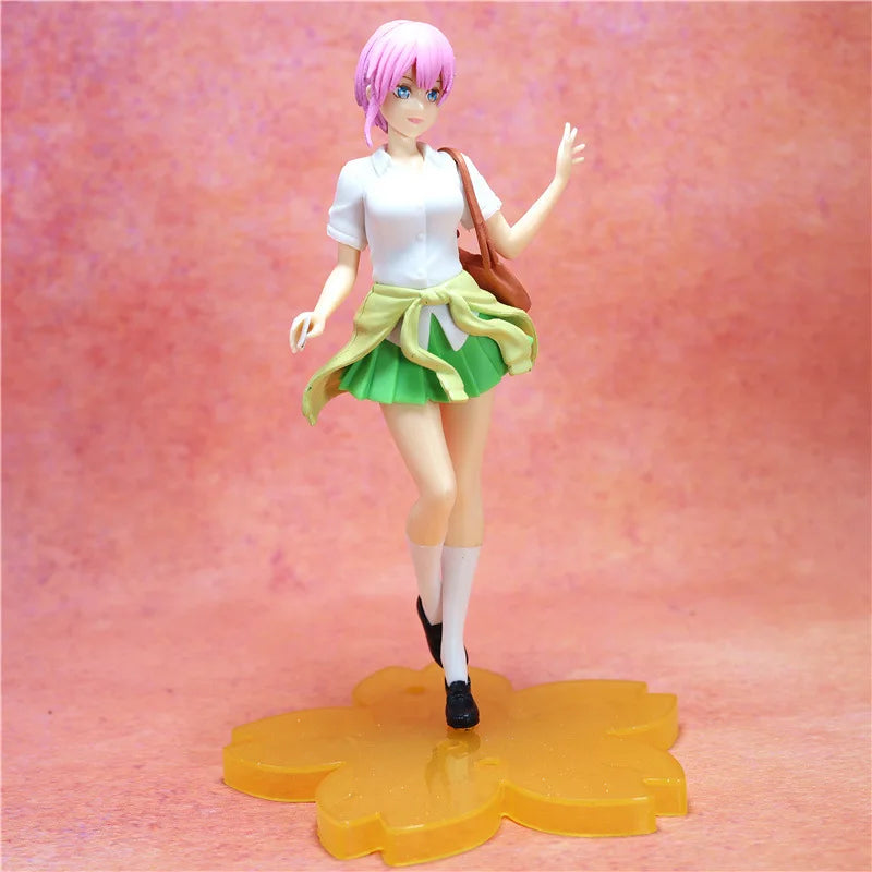 18CM The Quintessential Quintuplets Ichika Nino Miku Yotsuba Itsuki JK Uniform PVC Action Figure Collectible Model Surprise Gift