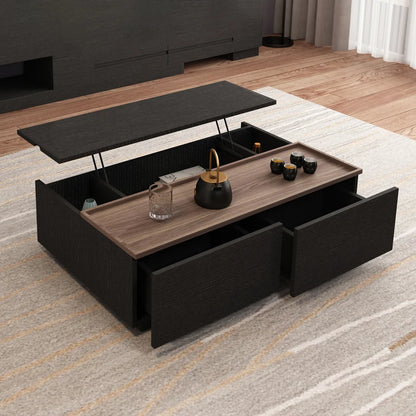 Wabi Sabi Storage Coffee Tables Multifunction Design Living Room Lift Top Coffee Tables With Drawers Trendy Meuble Furniture