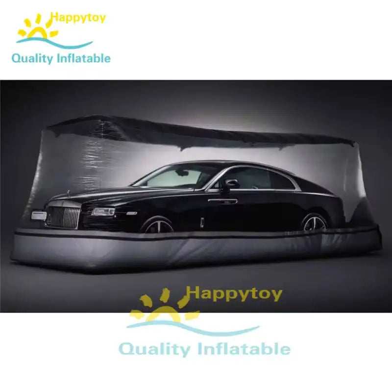 Indoor Inflatable Show Car Garage, Inflatable Display Car Cover Tents, Inflatable Clear Car Garage Capsule Tent