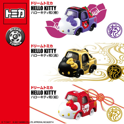 Tomy  Tomica Hello Kitty Diecast Alloy Car Model Japanese Wa Style Collectible Decorative Vehicle Gift For  Collectors