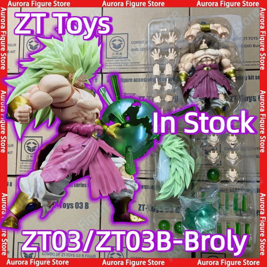 In Stock ZT Toys ZT01 ZT02B ZT03B Dragon Ball Z SHF Super Saiyan SSJ3 Broly Broli Anime Action Figures Models PVC Gifts
