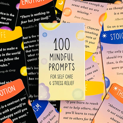 New Oracle Cards 100 Mindful Prompts For Self Care Stress Relief Cards A Pleasant Night Of Games The Best Gift-giving