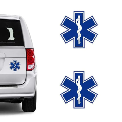 Car Stickers Amusing STAR OF LIFE Car Sticker Reflective The Tail of The Car Decal Decorative Accessories Creative Sunscreen