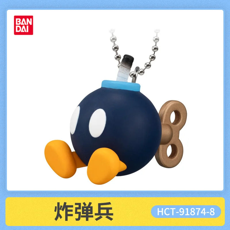New Bandai Original Shokugan Super Mario Luigi Yoshi Toad Mini Anime Figure Keychain Collectible Charm Pendant Case Decor Gift