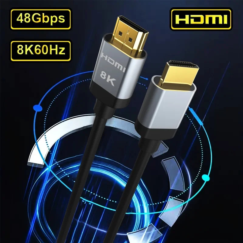 MIZIQIER Long 8K HDMI 2.1 Cables,  48Gbps Ultra High Speed Braided Cord-4K@120Hz 8K@60Hz for Roku TV/PS5/PS4/HDTV/RTX 3080 3090