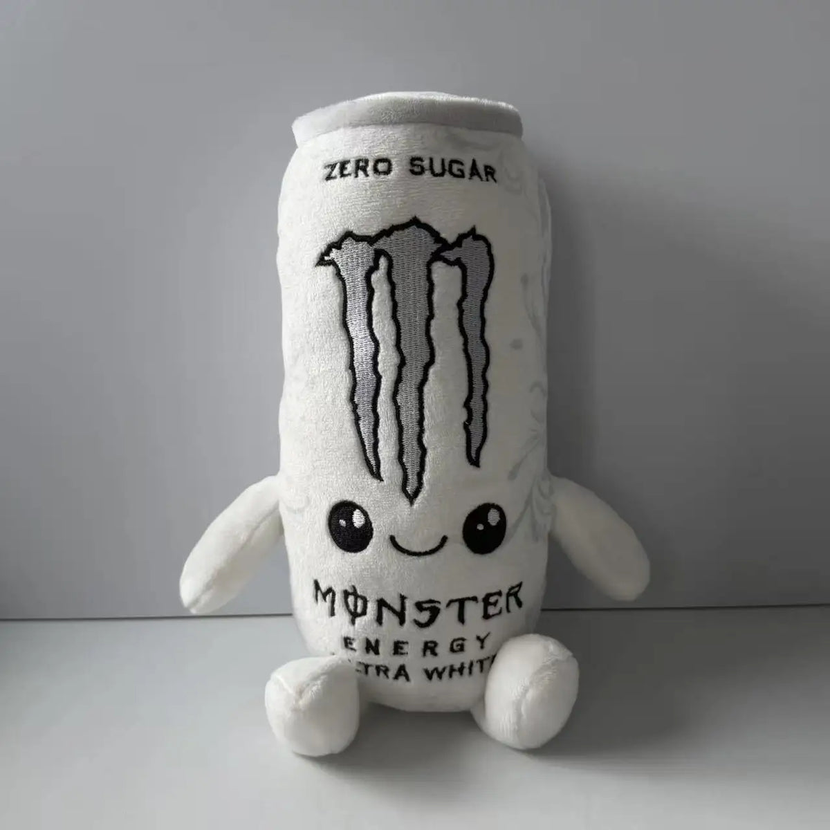 White Energy Drink Can Shaped Ornament Simulation Zero Sugar White Monster Energy Drink Figure Fans Desktop Home Decoration