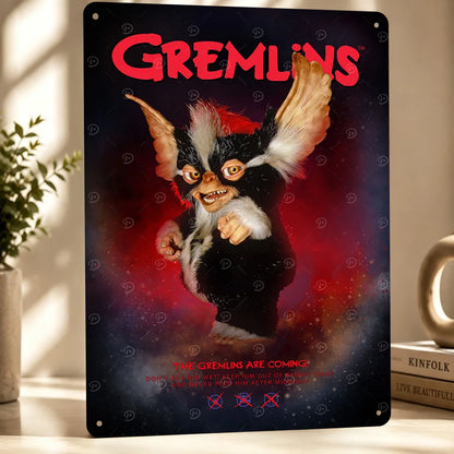 Gremlins Aluminum Posters Customized Metal Tin Sign Vintage Premium Dramatic Screen Scene Wall Art For Film Fans And Theaters