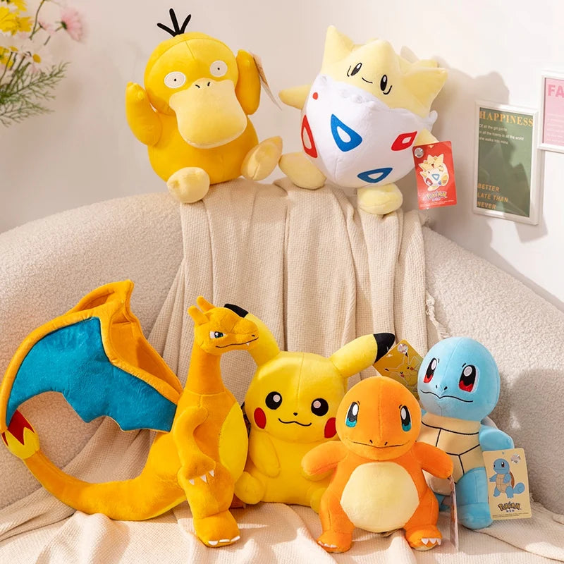 Newest Pokemon Collection Plush Kawaii Pikauchu Scorbunny Sprigatito Gengar Stuffed Doll Charizard Lapras Xmas Toys Gifts