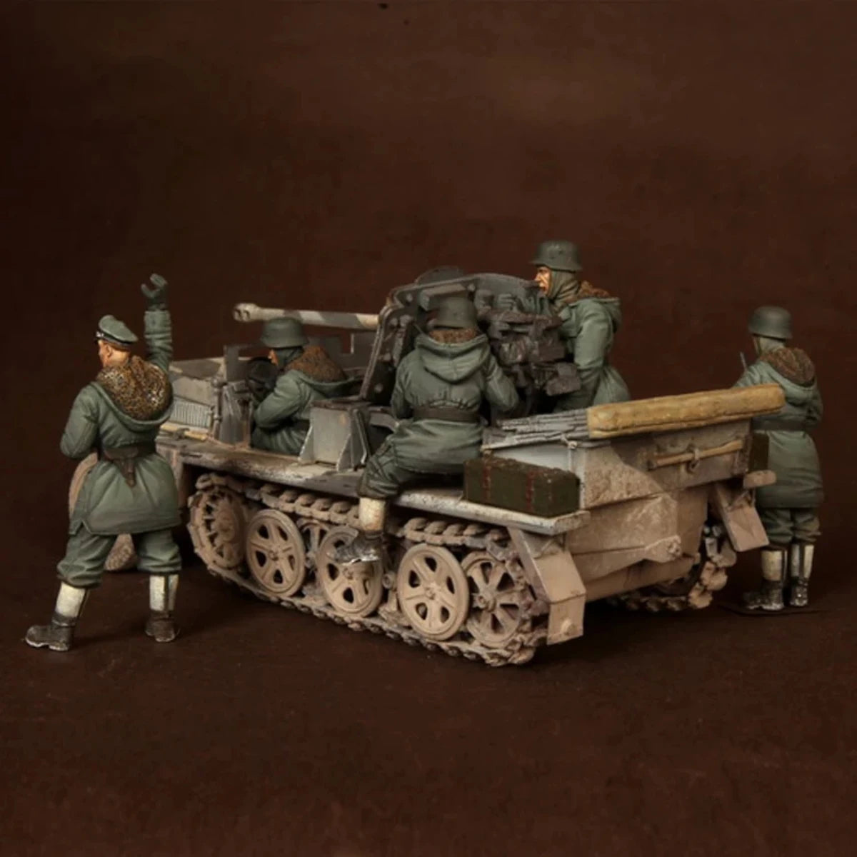 1/35 resin soldier model GK - Military theme (5 figures without tank) unassembled and unpainted DIY kit - 984R