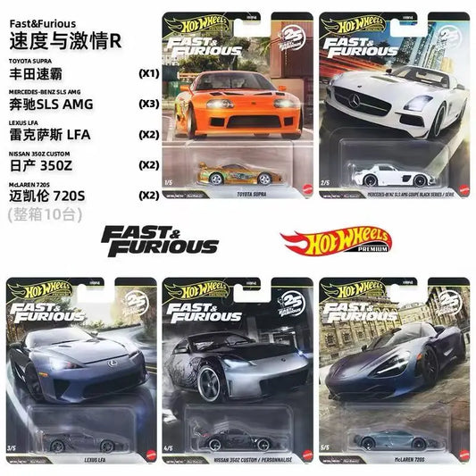 2026 Brand New Hot Wheels Deluxe Edition Fast & Furious Toyota Supra Benz Lexus Nissan Mclaren 1:64 Die-Cast Car Model Collectible Toy