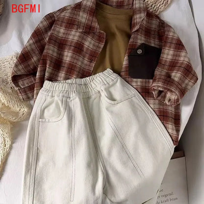 Children Open Wire Pants Spring Autumn New Casual Loose cotton baby girl Boys Wide-leg Pant Harem Pants 1-7Y Kid's Trousers 2-9Y