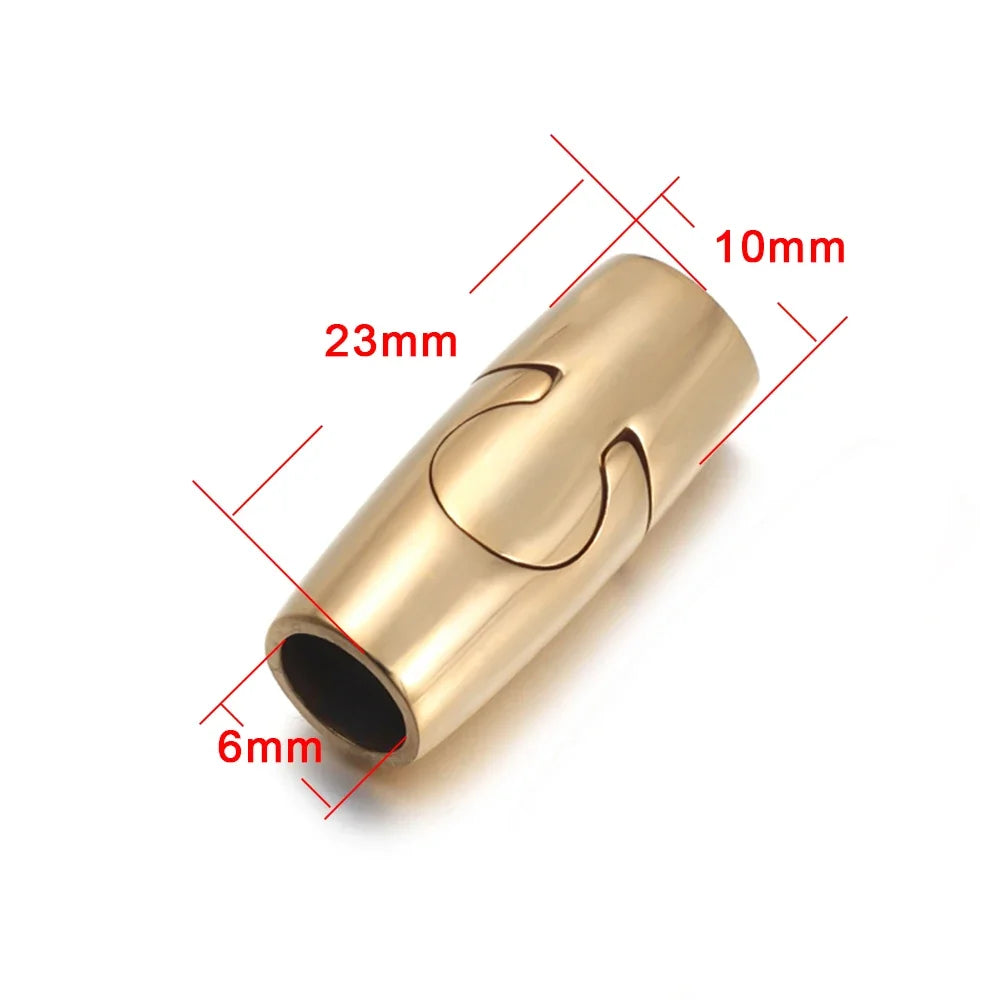 Stainless Steel Magnetic Clasp Hole 6mm 8mm Leather Cord Clasps Magnet Lace Buckle DIY Jewelry Making Bracelet Supplies