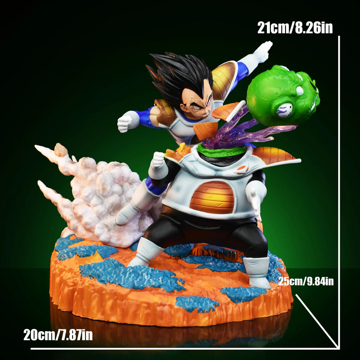 21cm/8.26in Anime Dragon Ball Z Figure Vegeta VS Guldo Action Figure Ginyu Force Statue Collectible Model Toys Gift