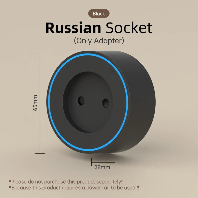Track Socket With Switch High-end Quality Wall Power Outlet EU UK US FR Standard Universal Home Kitchen Bathroom Office Sockets