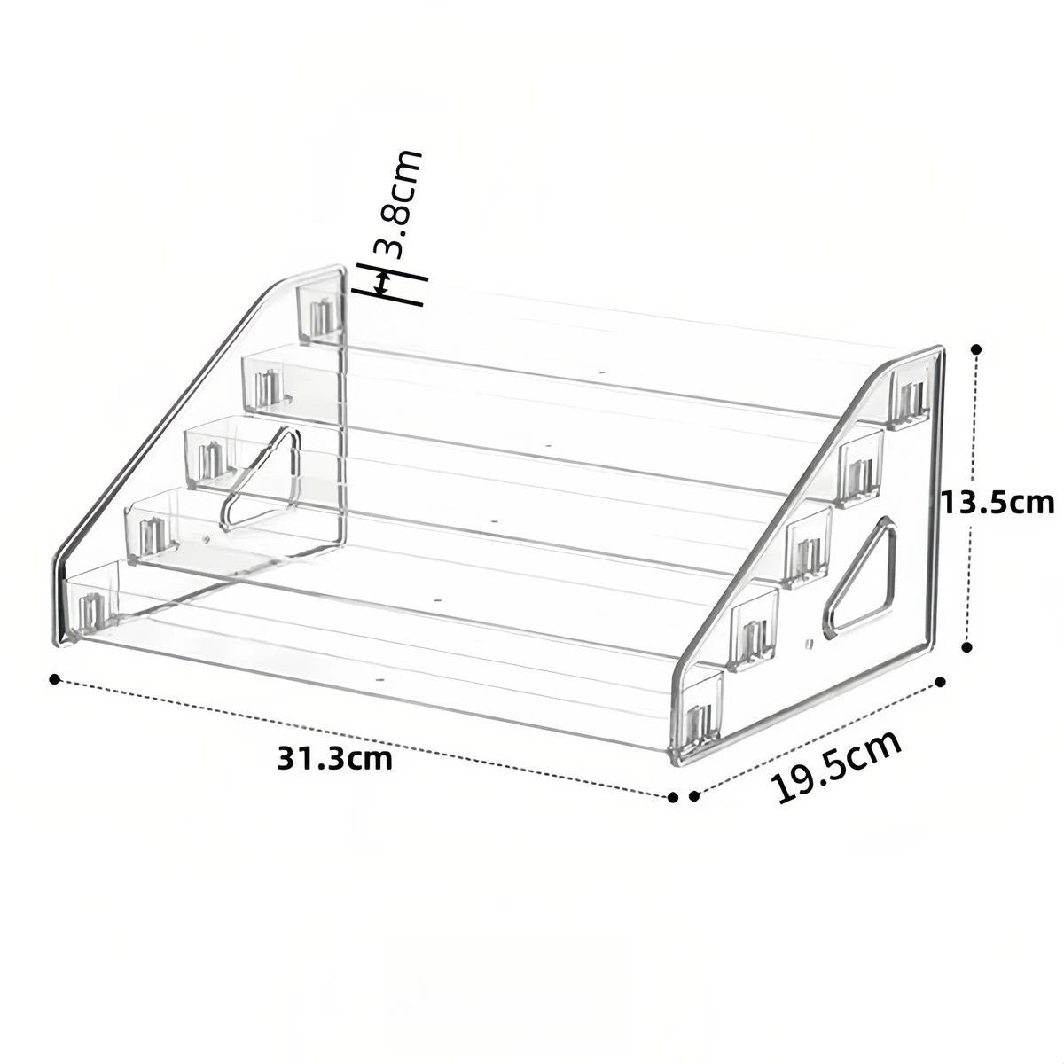Transparent ladder small ornament shelf bar figure live broadcast display multi-functional storage rack acrylic display rack