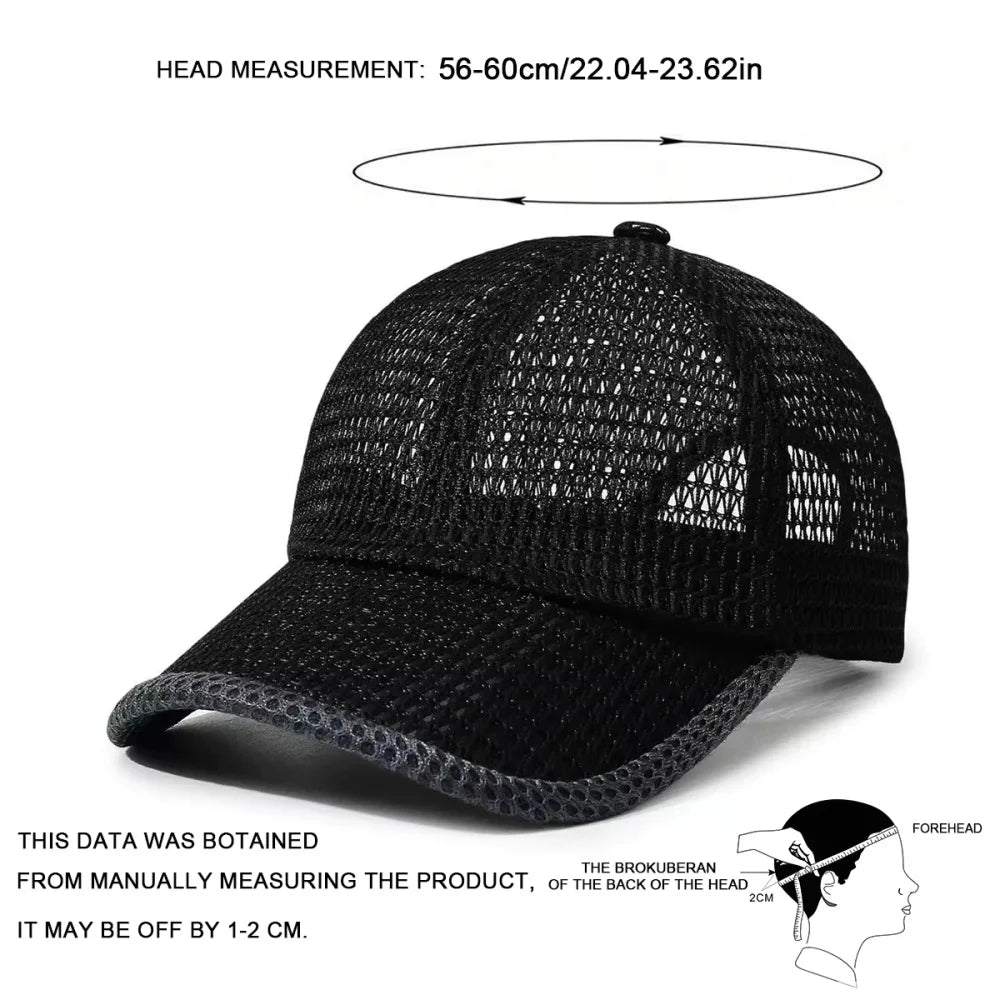 1 Simple Unisex Mesh Breathable Baseball Cap, Adjustable Casual Hat for Spring and Summer Outdoor Use, Sun Protection Hat